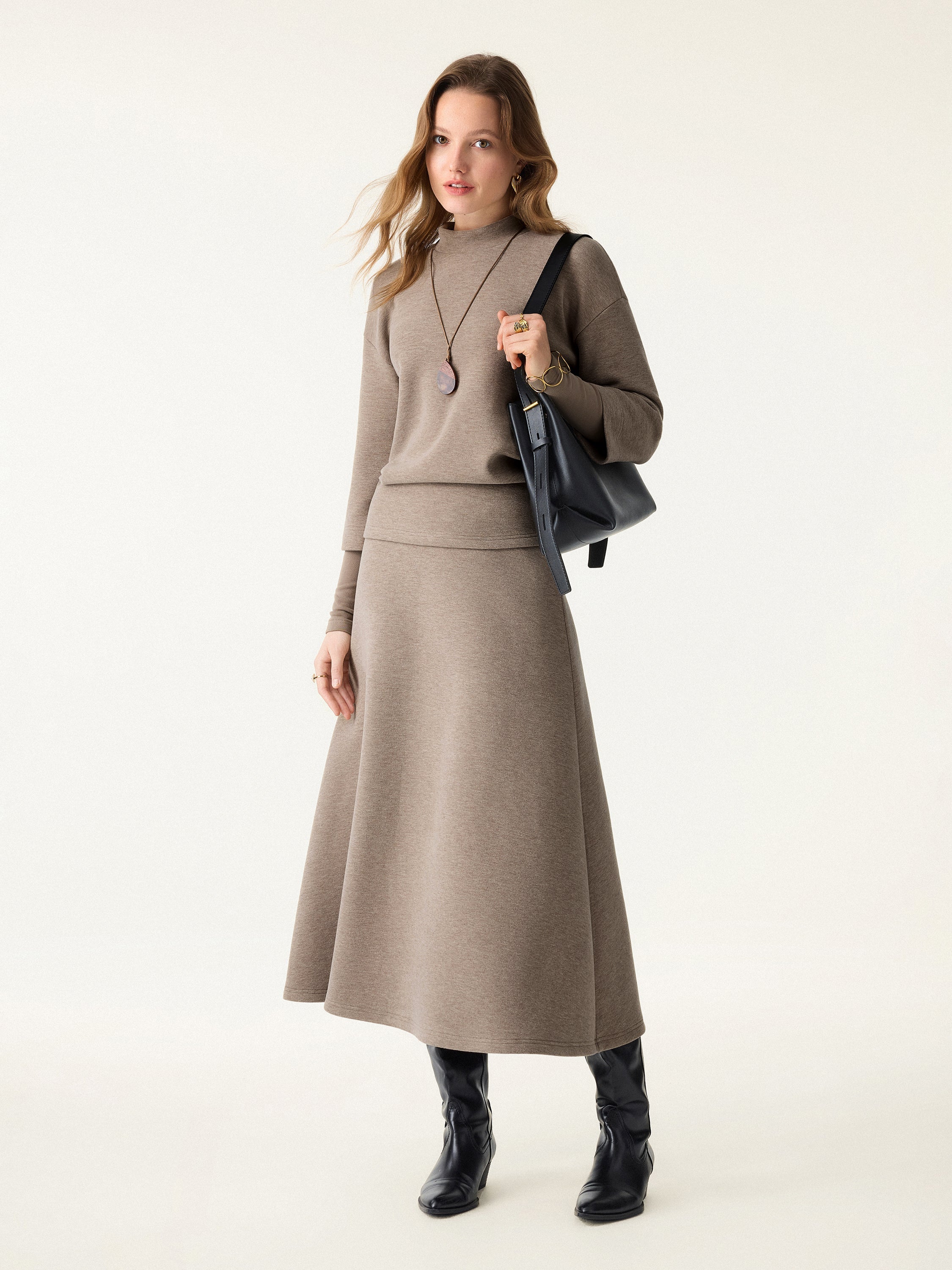 Éternelle ™ | Ensemble 2 Pièces Pull et Jupe Midi