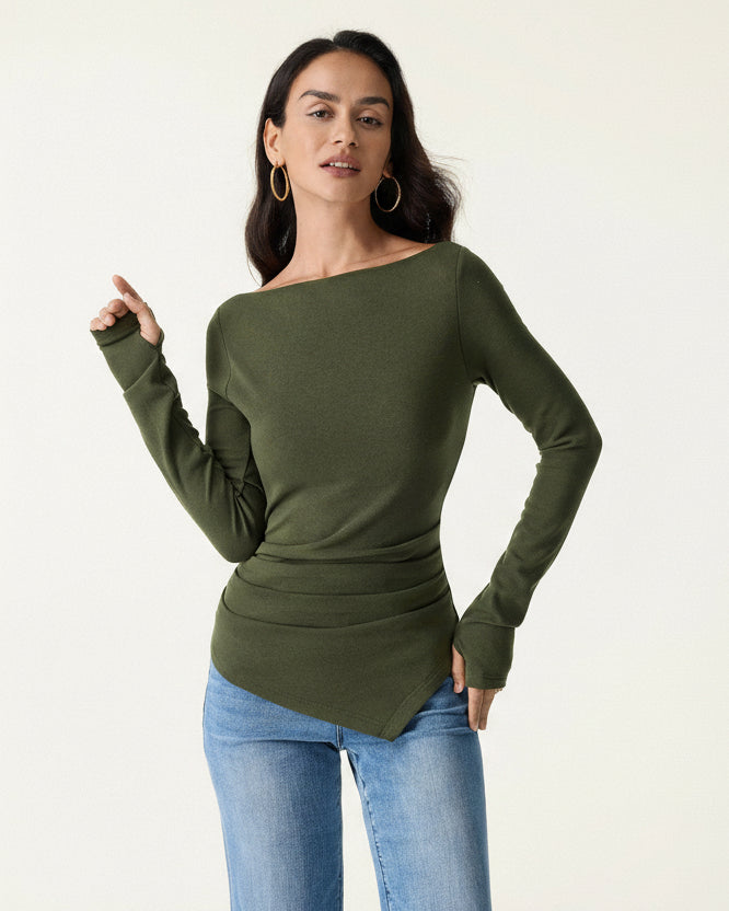 Éternelle™ | Haut Asymétrique à Encolure Bateau