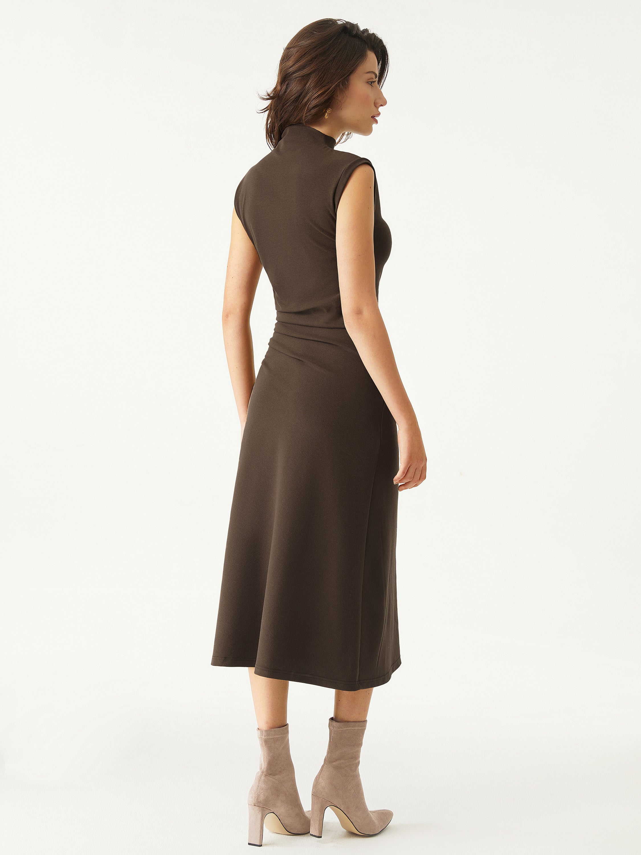 Éternelle ™ | Robe Midi à Col Haut