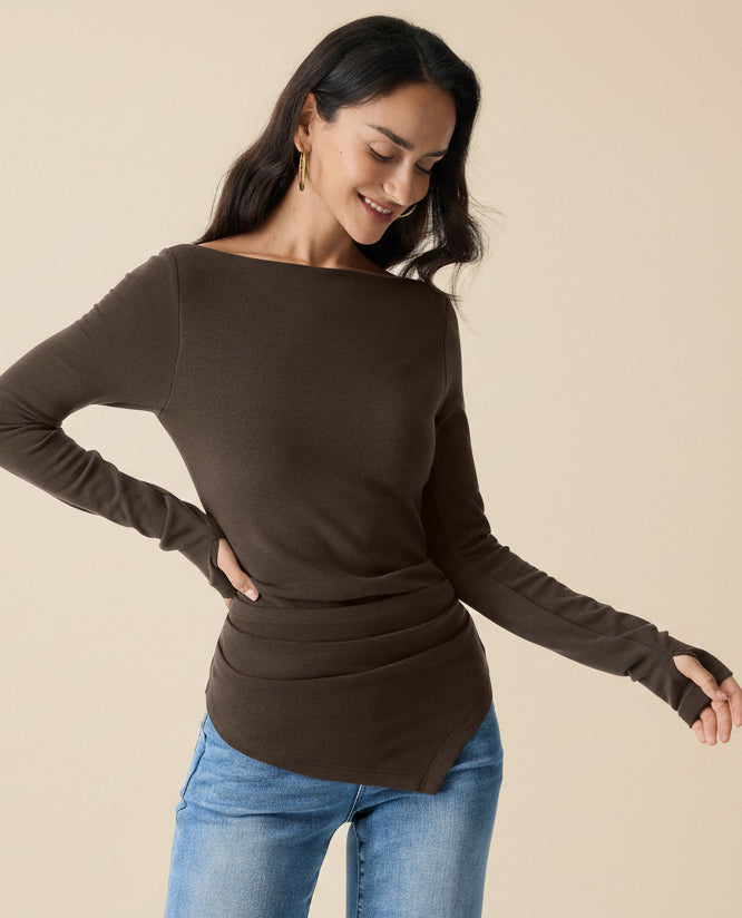 Éternelle™ | Haut Asymétrique à Encolure Bateau