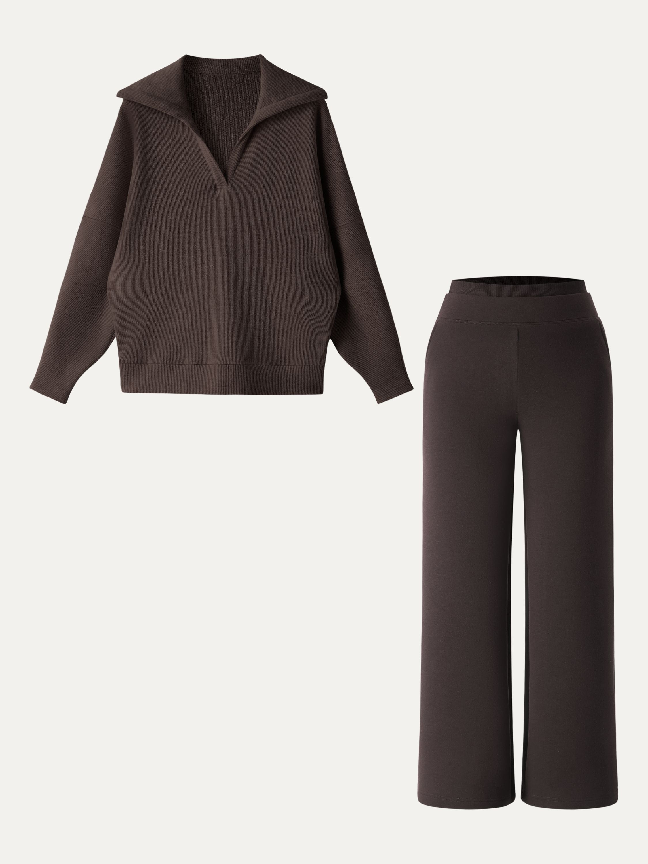 Éternelle ™ | Ensemble 2 Pièces Pantalon Droit et Pull
