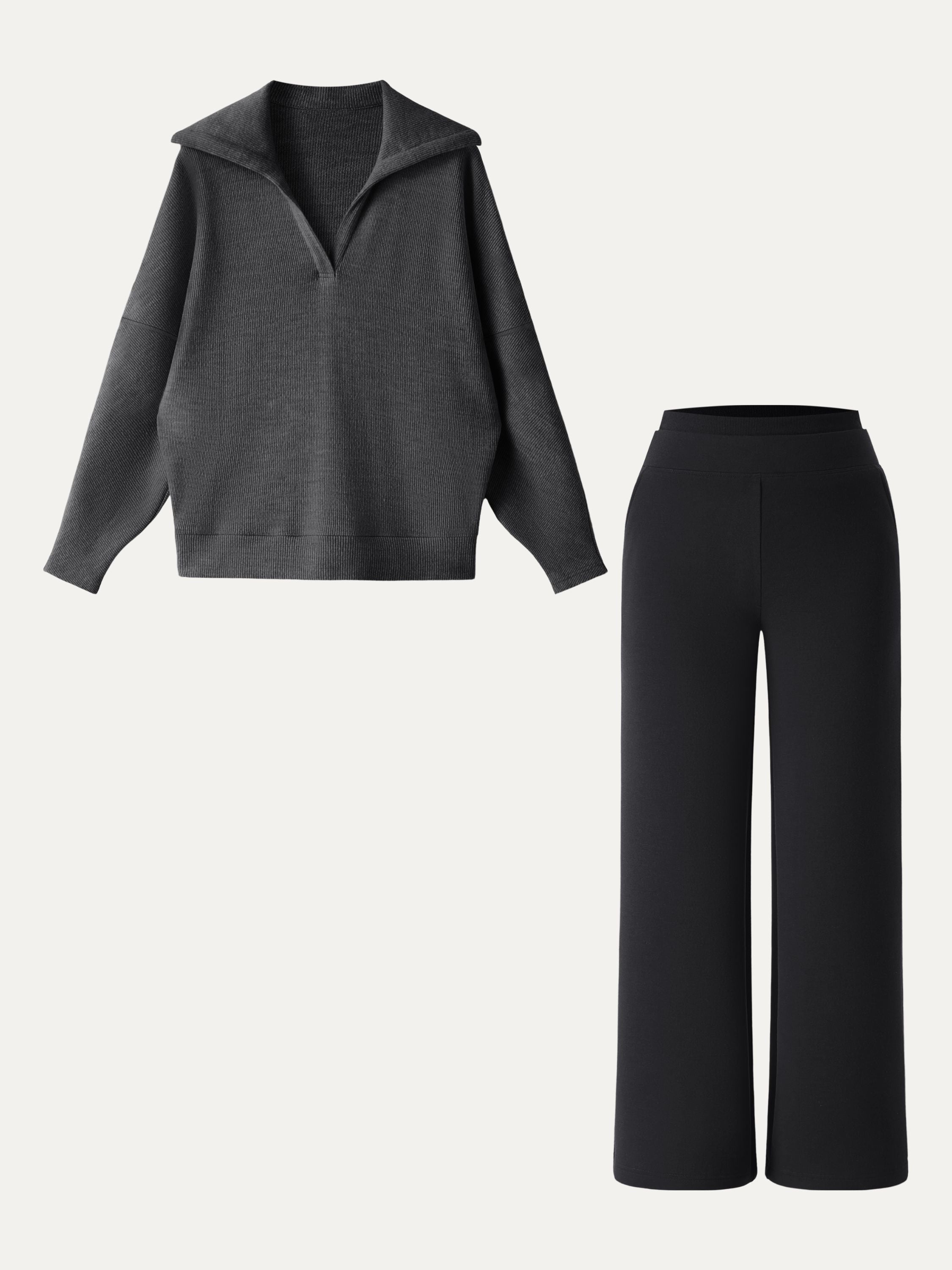 Éternelle ™ | Ensemble 2 Pièces Pantalon Droit et Pull