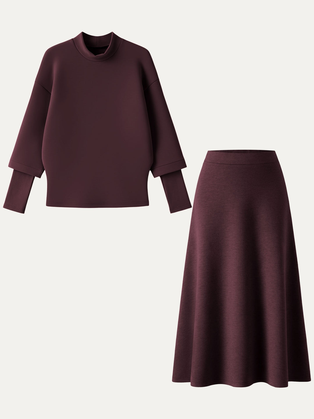 Éternelle ™ | Ensemble 2 Pièces Pull et Jupe Midi