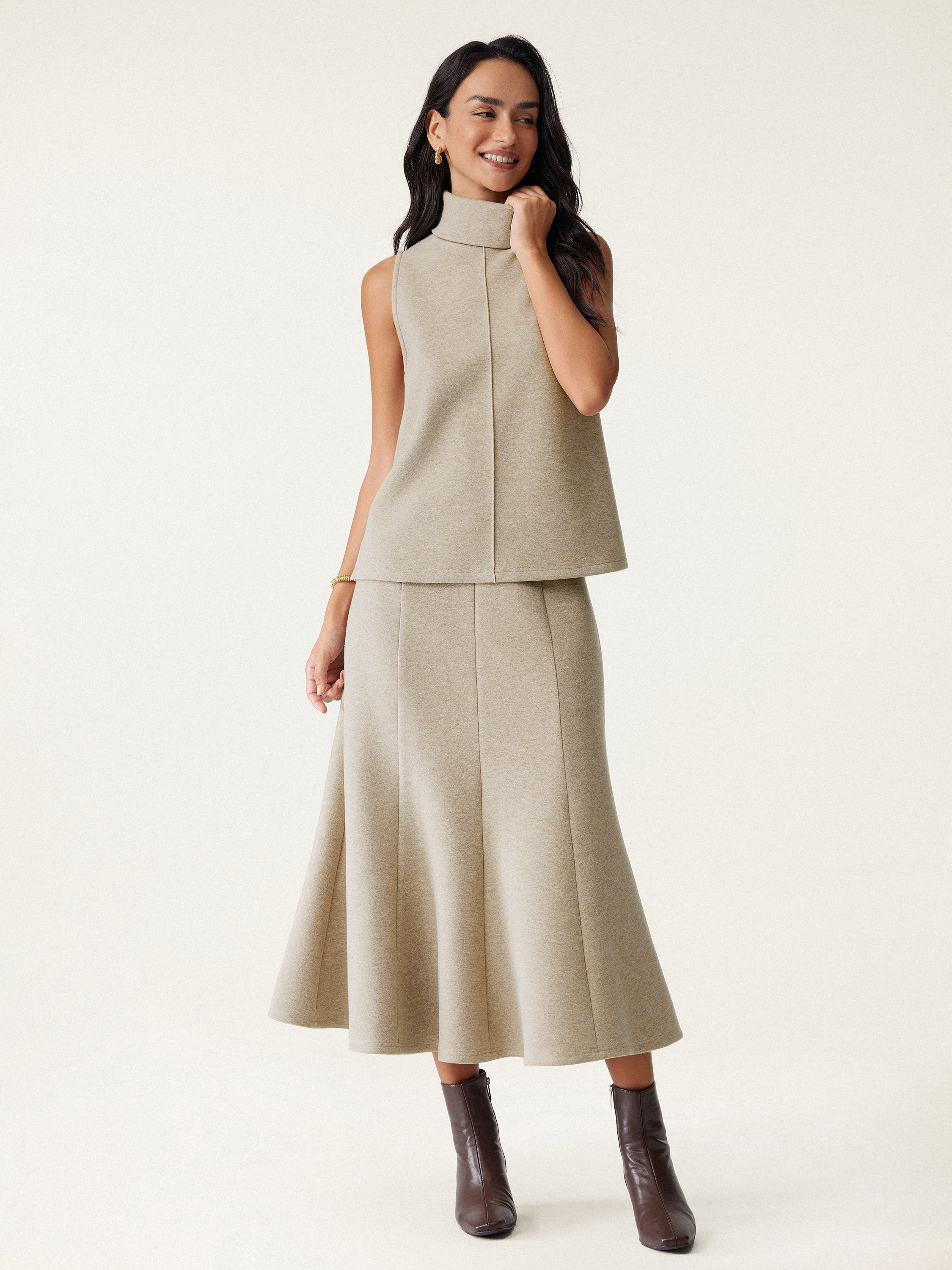 Éternelle™ | Haut à col roulé et ourlet fendu