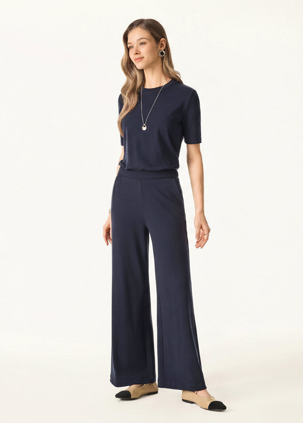 Éternelle ™ | 2 Pièces Ensemble Pantalon et Col Rond