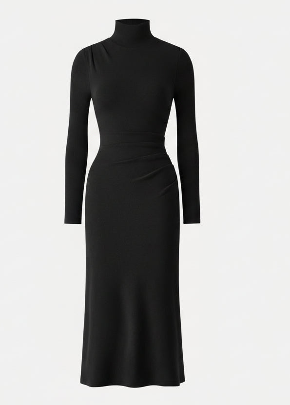 Éternelle ™ | Robe Midi à Col Roulé