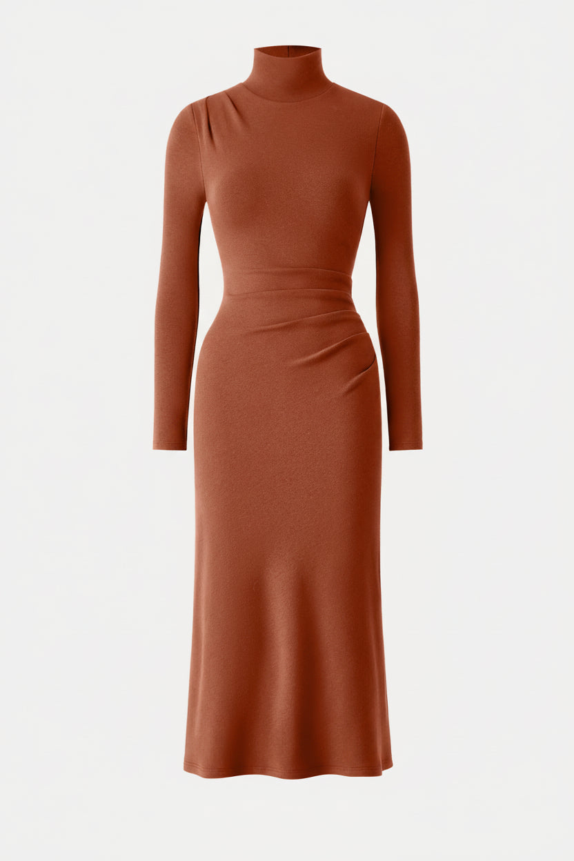 Éternelle ™ | Robe Midi à Col Roulé