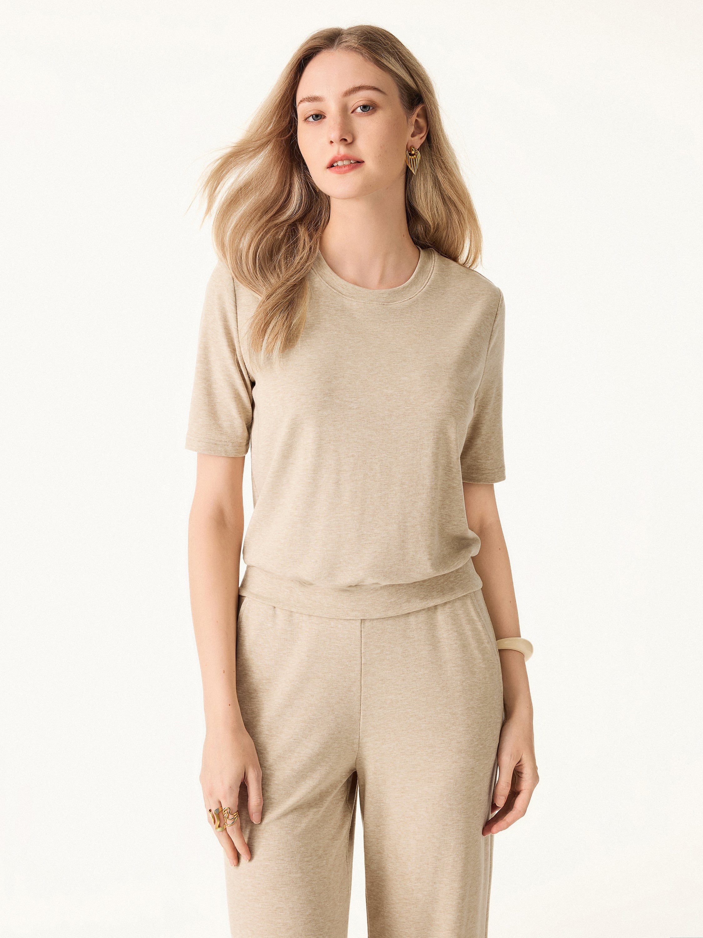 Éternelle ™ | 2 Pièces Ensemble Pantalon et Col Rond