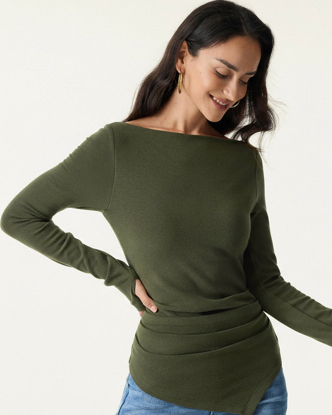 Éternelle™ | Haut Asymétrique à Encolure Bateau