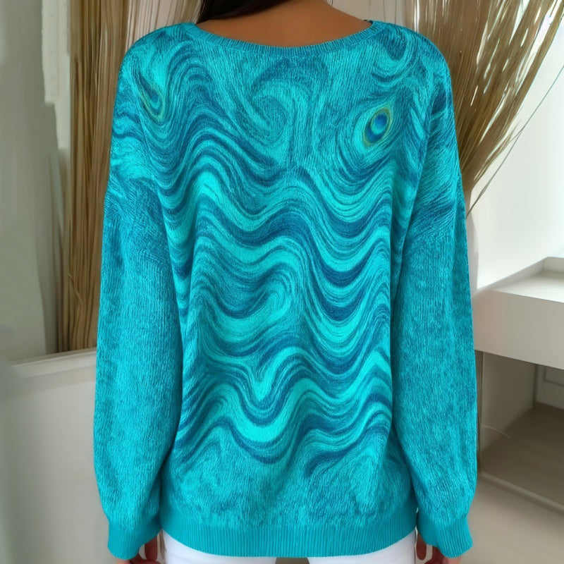 Manches Longues T-Shirt Décontracté À Dégradé